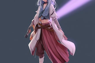 draw anime art illustration for a pfp, and character art