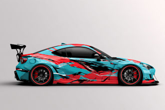 attractive car wrap design and vehicle wrap design