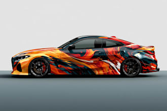 design a professional custom car wrap for your vehicle