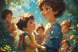 children book cover and children book illustrations