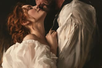 oil portrait painting on canvas
