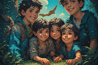 children book cover and children book illustrations