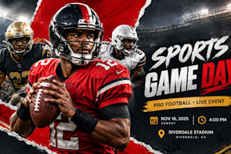 design a professional sports flyer, poster and event graphics