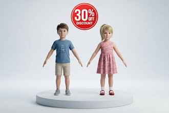 design 3d toy model, action figure, 3d figurine, 3d character, 3d sculpting
