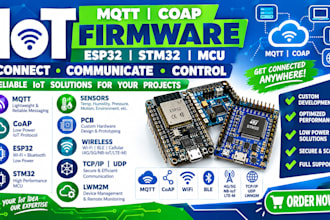 do mqtt coap iot firmware esp32 stm32 mcu sensors pcb wireless tcp IP udp lwm2m