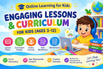 design children curriculum, lesson plans, worksheets