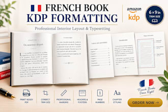 do france book formating for amazon kdp formatting and interior layout design