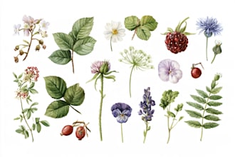 draw detailed botanical and floral illustrations