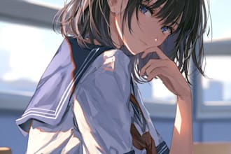 draw anime character illustration