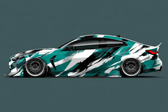 attractive car wrap design and vehicle wrap design