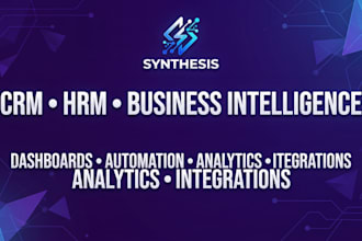 build custom CRM hrm business intelligence dashboards and automation software