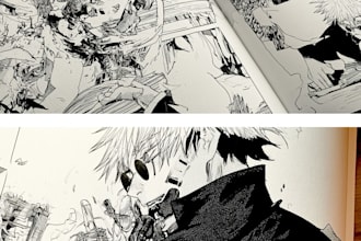 anime comic manga book page panel manga page artist