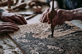 design engrave and print a professional linocut project