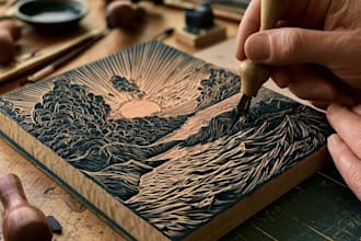 design engrave and print a professional linocut project