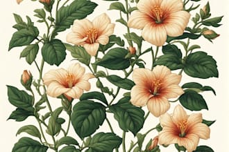 draw professional botanical and plant illustrations