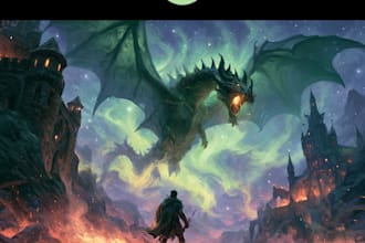 design epic fantasy album cover for spotify