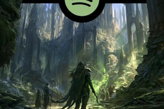 create mystical fantasy spotify cover design
