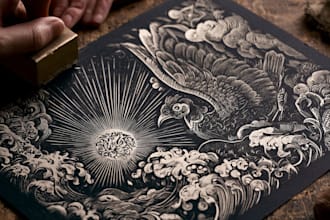 design engrave and print a professional linocut project