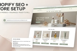 design a shopify skincare and cosmetics store that sells