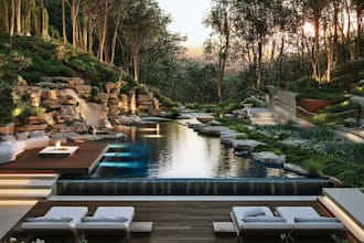 design and render 2d masterplan with landscape