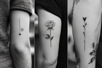 design a modern and minimalist tattoo design