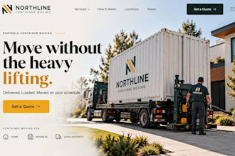 build wix moving truck rental website wix container moving company website