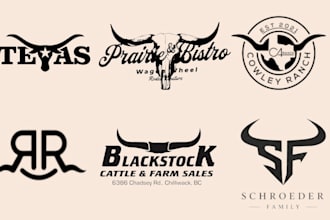 do a custom western cattle brand, ranch brand  logo