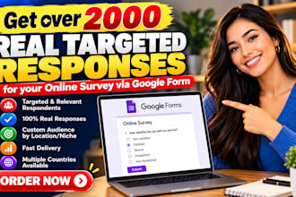 provide survey respondents for online survey google forms and questionnaire