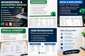 do bookkeeping, accounting and excel financial data entry