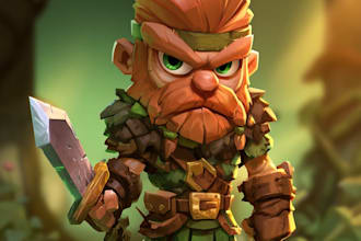 draw 2d game character illustration