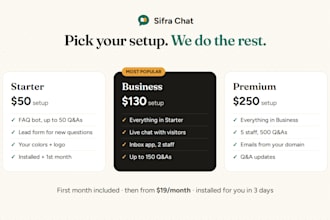add a custom faq chatbot and live chat to your website