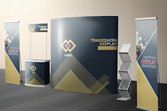 design trade show booth graphics exhibition stand backdrop and wall