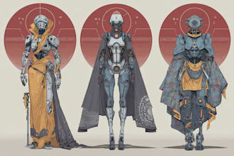 sci fi character illustration or sci fi character