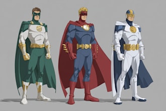 superhero character for comics