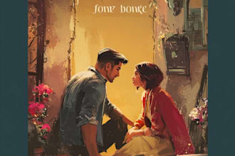 design, romance book cover, KDP ebook cover art