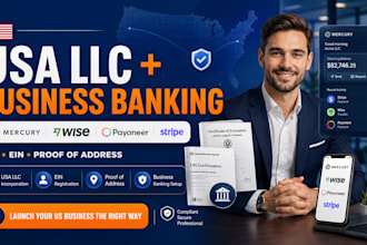 do mercury, wise for llc owners, USA bank creation, USA physical proof address