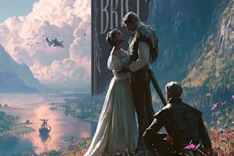 design romantic book cover with cinematic art
