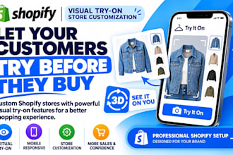 design 8 figure ai visual try on store, shopify store design, shopify expert