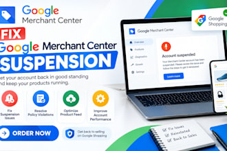 fix google merchant center suspension, product feed and  shopping