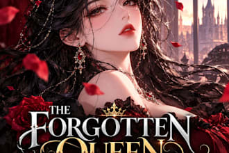 design a captivating webtoon cover with cinematic character art