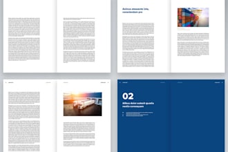 design annual report shareholder and financial information pages