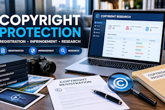 assist with copyright registration, protection and infringement research