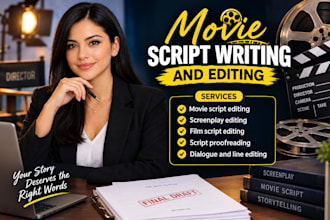 professionally edit, proofread and format your screenplay or movie script