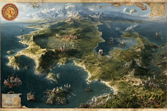 vector map illustration, isometric map,