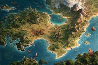 vector map illustration, isometric map