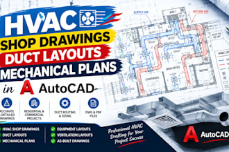 create hvac shop drawings, duct layouts and mechanical plans ny tx ca fl USA