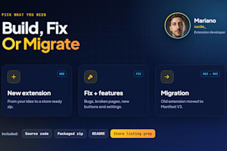 build a custom chrome extension or fix and migrate yours to manifest v3