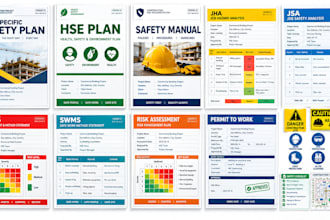 prepare site specific safety plan, safety manual jha sssp rams jsa swms hse plan