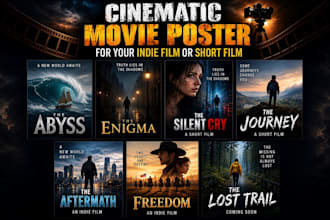 design a cinematic movie poster for your indie film or short film