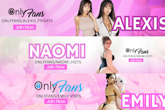 design amazing onlyfans banner and tip menu flyer